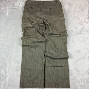Vintage Armani Exchange Pants Mens 34x33 Green Dress Business Casual Baggy Wide
